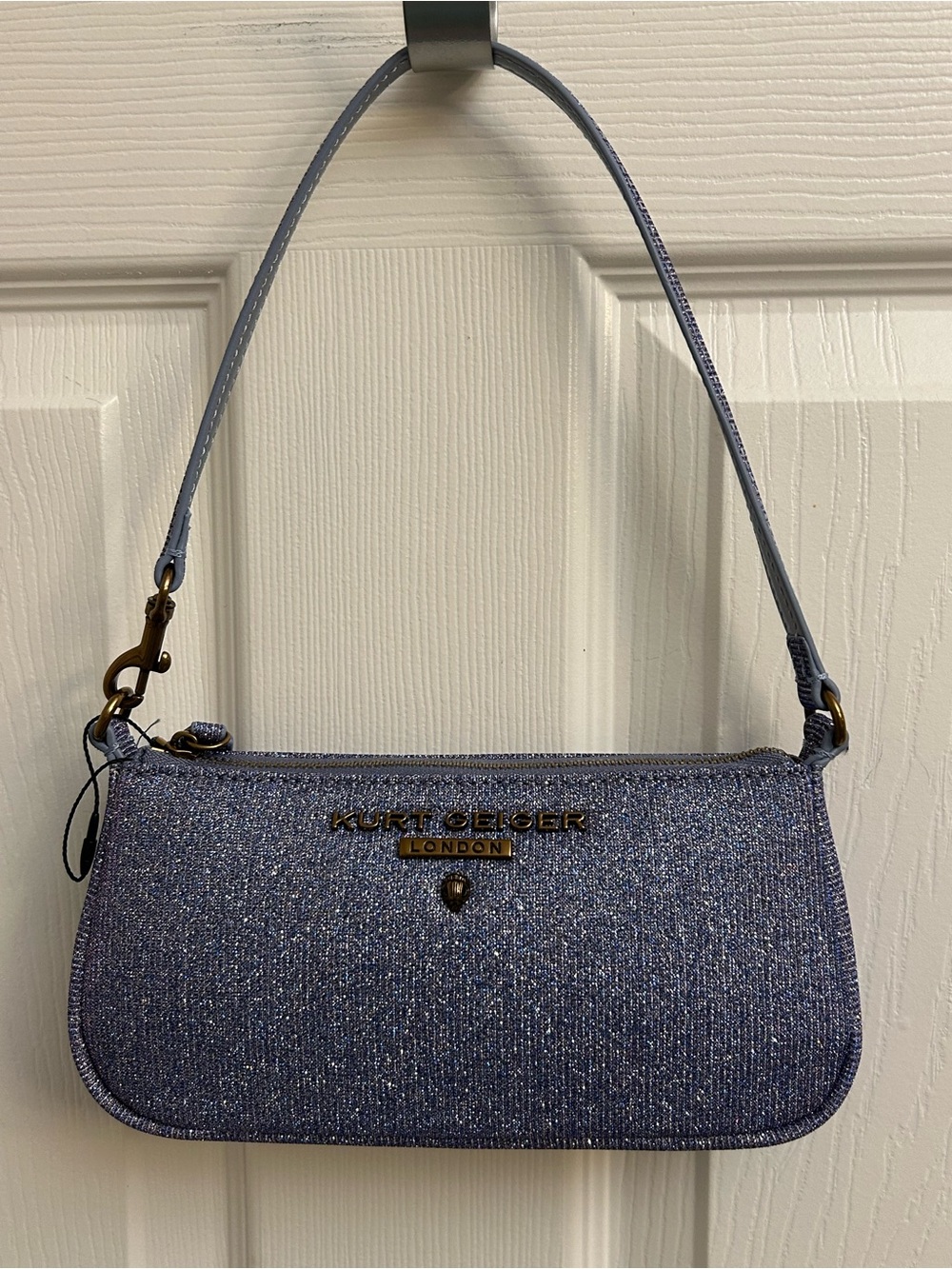Kurt Geiger Sparkle Shoulder Bag in Shimmery Purple